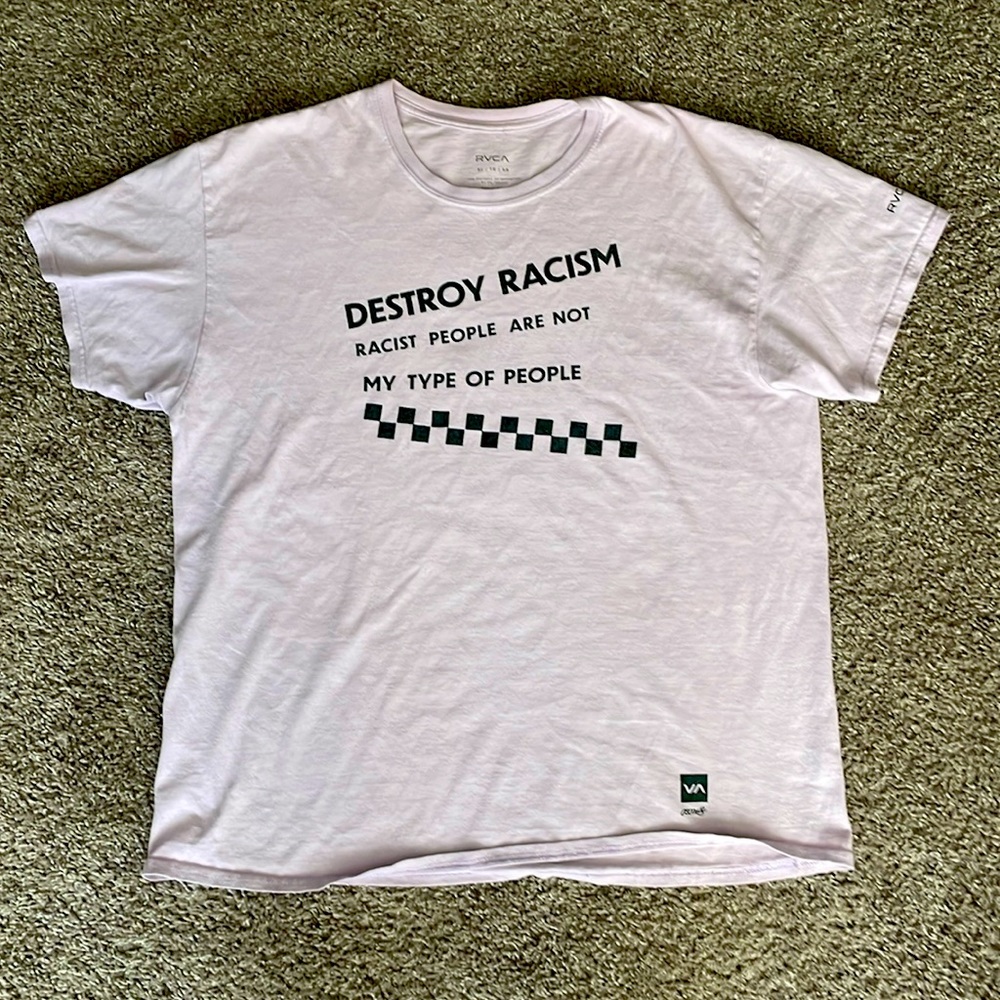 RVCA Destroy Racism T Shirt XL